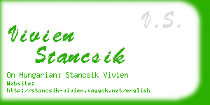 vivien stancsik business card